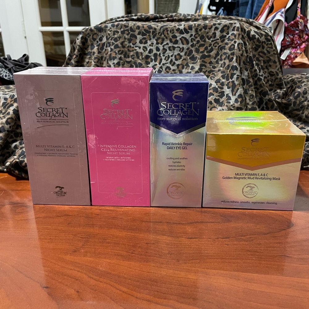 Secret Collagen Skincare Set-4 pieces NIB Sealed